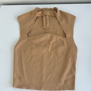 Zara neck detail top in Medium